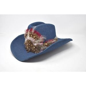 Sold// Vintage Urban Cowboy Feathers Cowboy Hat